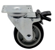 MODULAR SOLUTION CASTER&lt;BR&gt;5&quot; WHEEL, SWIVEL PLATE,WITH BRAKE